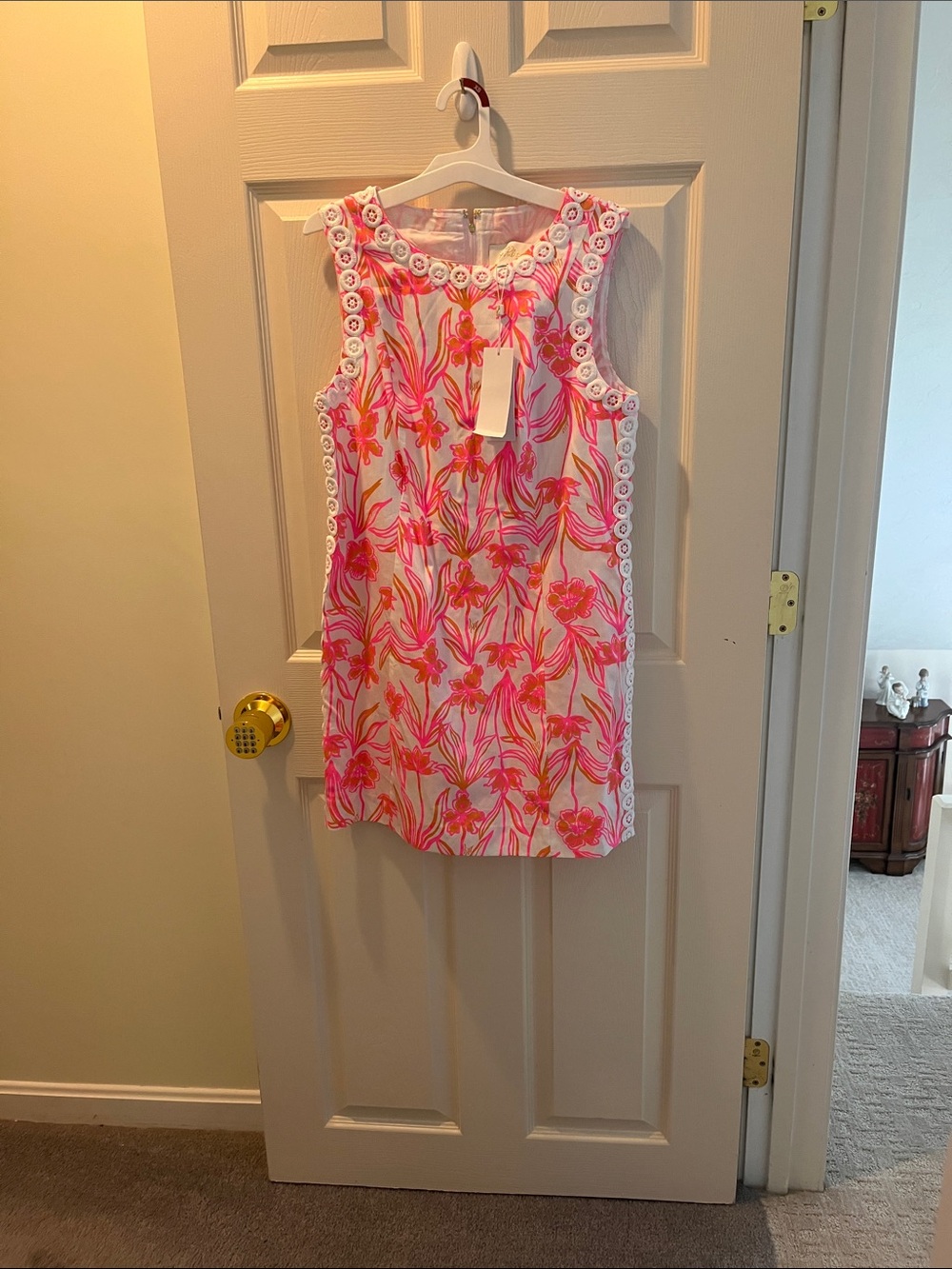 Lilly Pulitzer Pink & Orange Floral Sleeveless Shift Dress Romper